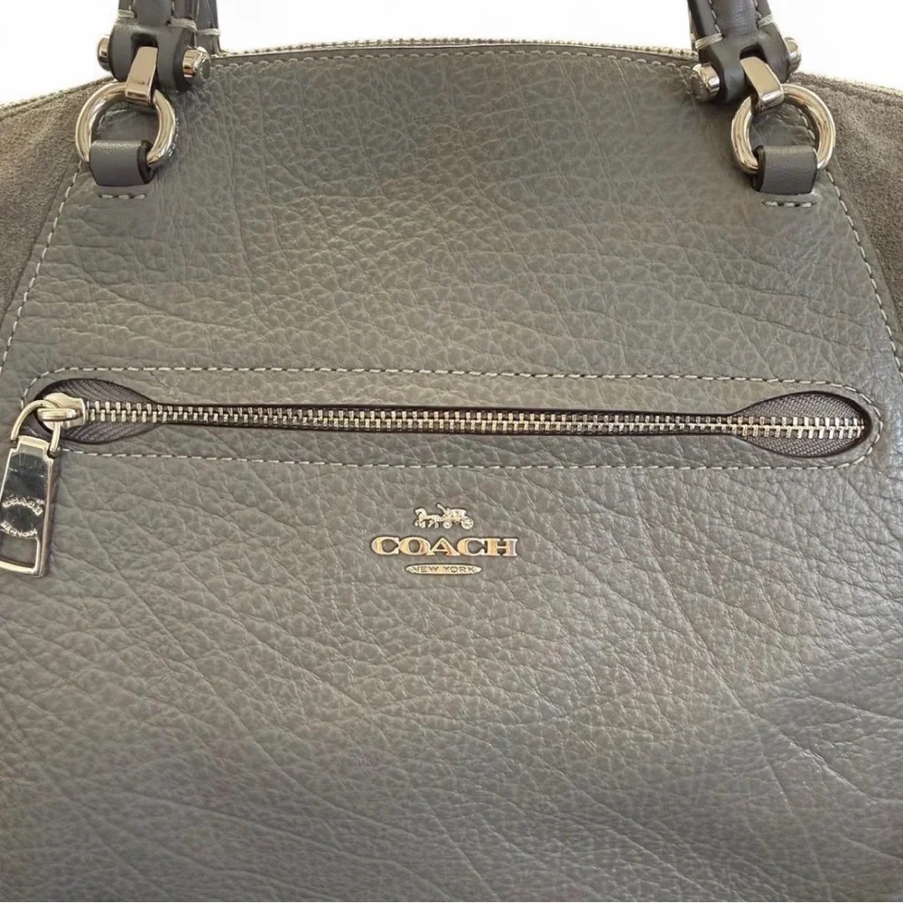 COACH Prairie Satchel & Crossbody | F79999 | Heather Grey Leather & Suede | EUC - Picture 5 of 11